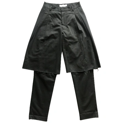 Pre-owned Ksenia Schnaider Black Cotton Trousers