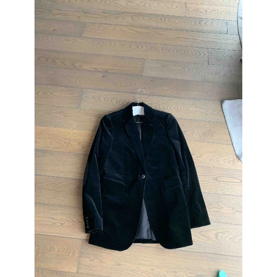 Pre-owned Joseph Velvet Suit Jacket In Black