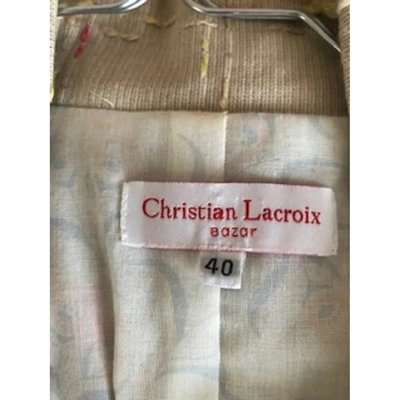 Pre-owned Christian Lacroix Suit Jacket In Beige