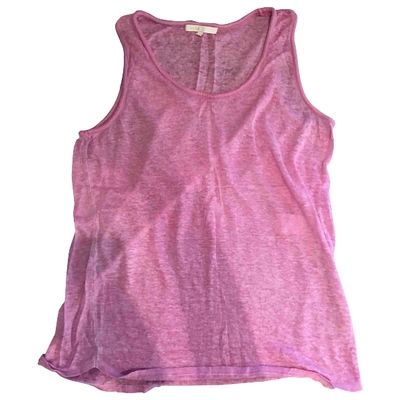 Pre-owned Maje Pink Linen  Top