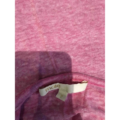 Pre-owned Maje Pink Linen  Top