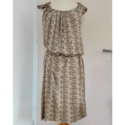 Pre-owned Max Mara Mid-length Dress In Khaki