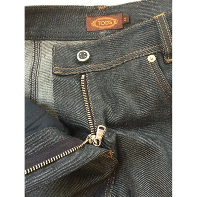 Pre-owned Tod's Grey Cotton - Elasthane Jeans