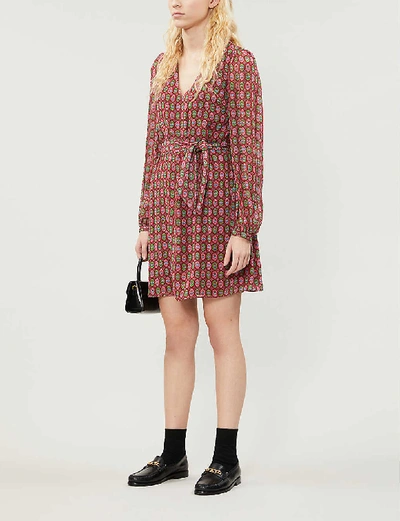 Shop Claudie Pierlot Rocaille Paisley-print Woven Mini Dress