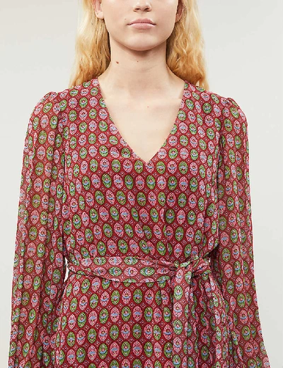 Shop Claudie Pierlot Rocaille Paisley-print Woven Mini Dress