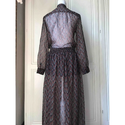 Pre-owned J. Lindeberg Maxi Dress In Brown