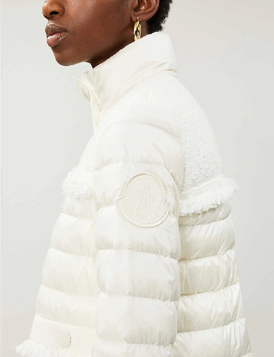 Shop Moncler Lunaire High-neck Shell Jacket In White