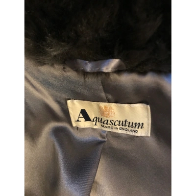 Pre-owned Aquascutum Brown Faux Fur Coat