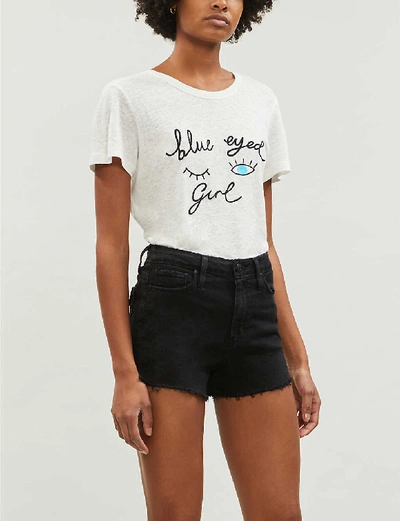 Shop Paige Margot High-rise Denim Shorts