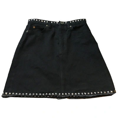 Pre-owned Saint Laurent Black Cotton Skirt