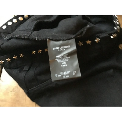 Pre-owned Saint Laurent Black Cotton Skirt