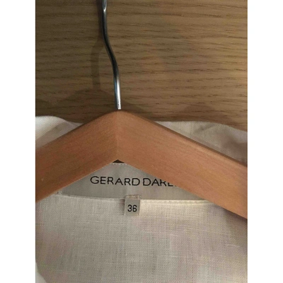 Pre-owned Gerard Darel White Linen Dress