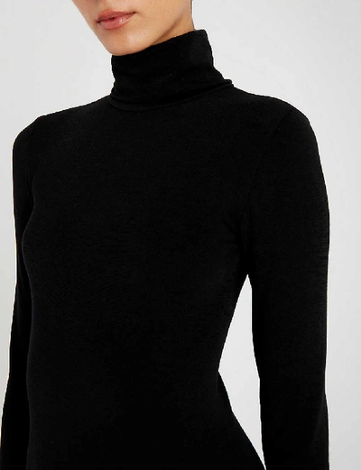 Shop Wolford Women's Black Colorado Turtleneck Stretch-jersey Body