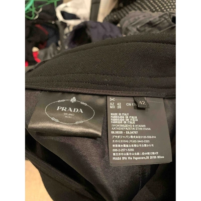 Pre-owned Prada Black Wool Skirt