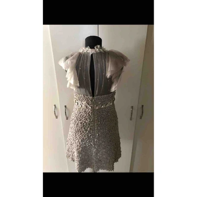 Pre-owned Jenny Packham Mid-length Dress In Beige