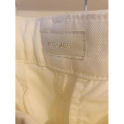 Pre-owned Mother Mslim Jeans In White