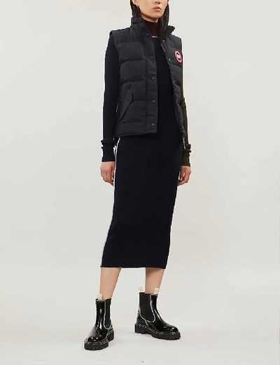 Shop Canada Goose Freestyle Sleeveless Shell-down Gilet In Navy