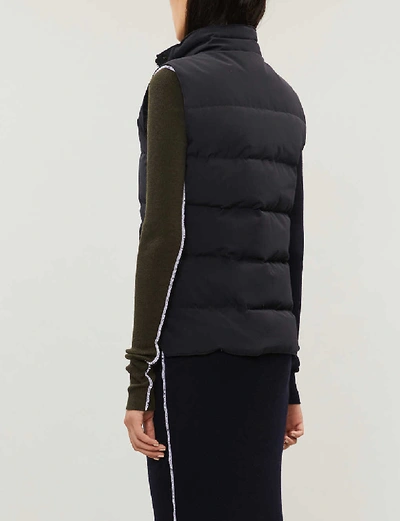 Shop Canada Goose Freestyle Sleeveless Shell-down Gilet In Navy