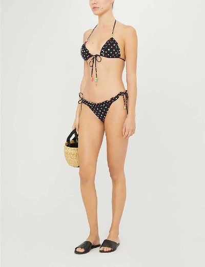 Shop Agent Provocateur Sidnie Polka-dot Bikini Bottoms In Sidnie Multi