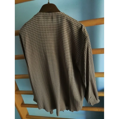 Pre-owned Giorgio Armani Wool Blouse In Camel