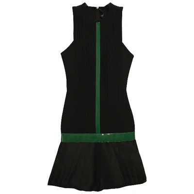 Pre-owned David Koma Silk Mini Dress In Black