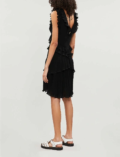 Shop Zimmermann Super Eight Sleeveless Tiered-ruffles Chiffon Mini Dress