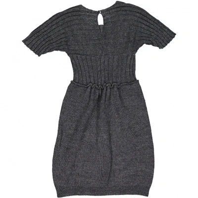 Pre-owned Miu Miu Wool Mid-length Dress In Grey