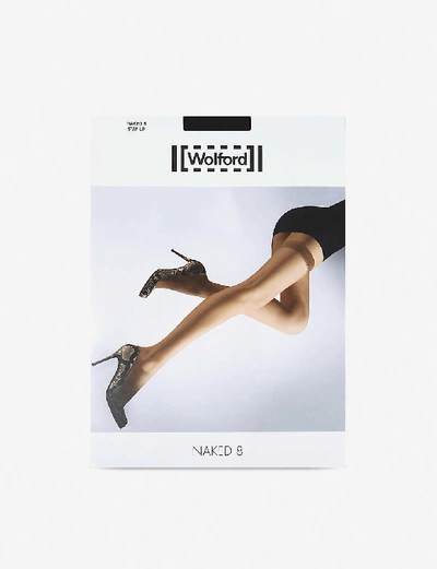 Shop Wolford Naked 8 Hold-ups In Black