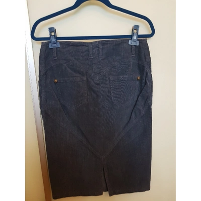 Pre-owned Just Cavalli Velvet Mid-length Skirt In Blue