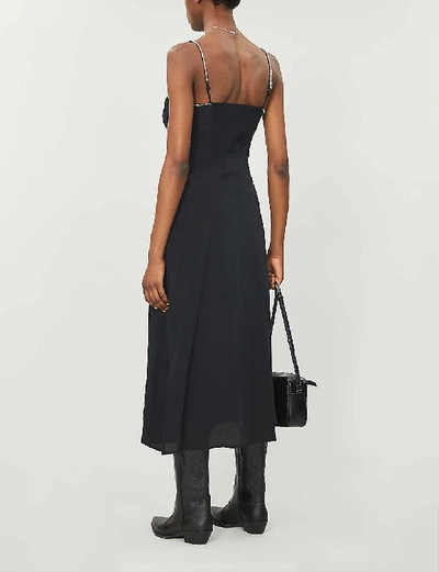 Shop The Kooples Embellished Silk Midi Dress