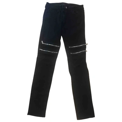 Pre-owned Sandro Slim Jeans In Black