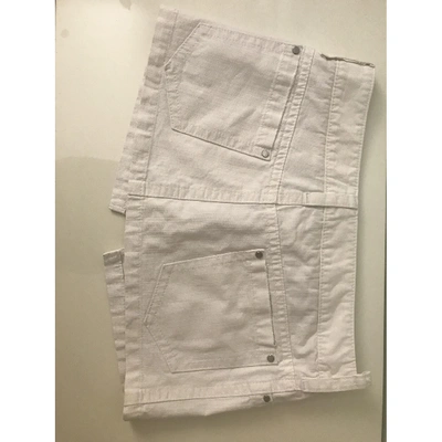 Pre-owned Dsquared2 Mini Skirt In White