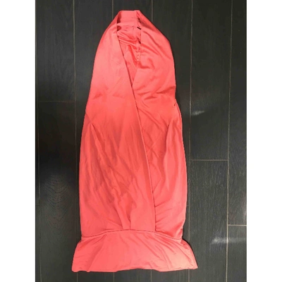 Pre-owned Diane Von Furstenberg Silk Vest In Orange