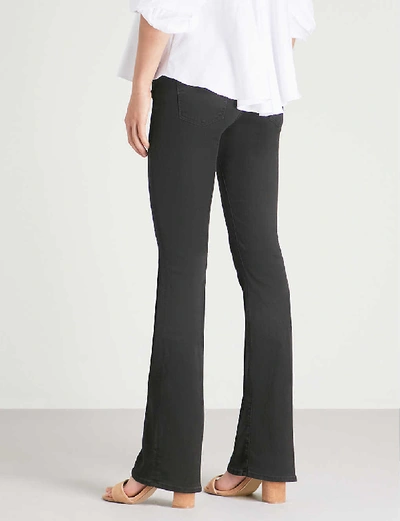 Shop 7 For All Mankind Bootcut Mid-rise Jeans In Bair Black