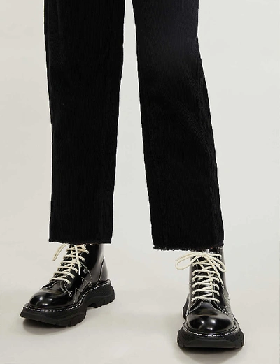 Whistles Omens  High-waist Corduroy Barrel Jeans In Black