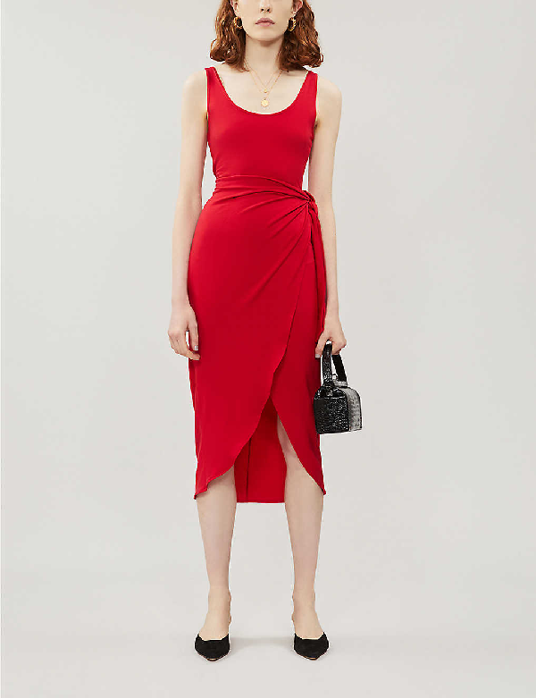 kaila wrap style jersey dress reformation