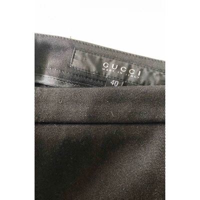 Pre-owned Gucci Slim Pants In Black