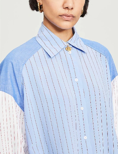 Shop Sandro Kim Striped Woven Shirt