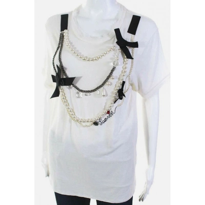 Pre-owned Lanvin White Viscose Top