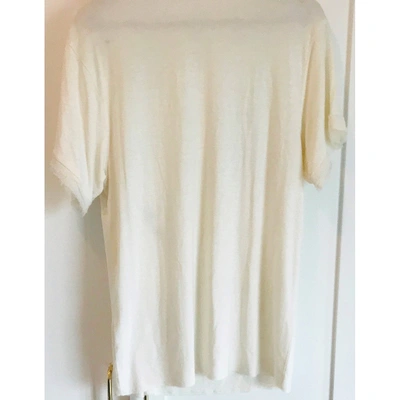 Pre-owned Lanvin White Viscose Top