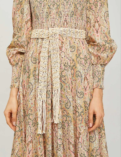 Shop Zimmermann Freja Paisley-pattern Cotton Maxi Dress In N