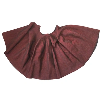 Pre-owned Alaïa Mid-length Skirt In Burgundy