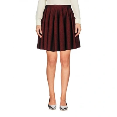 Pre-owned Alaïa Mid-length Skirt In Burgundy