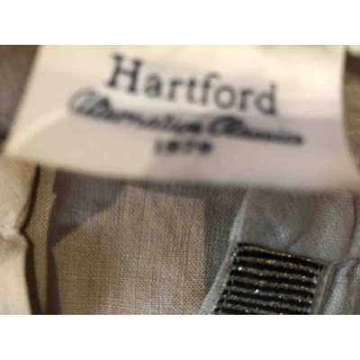 Pre-owned Hartford Gold Linen Dress