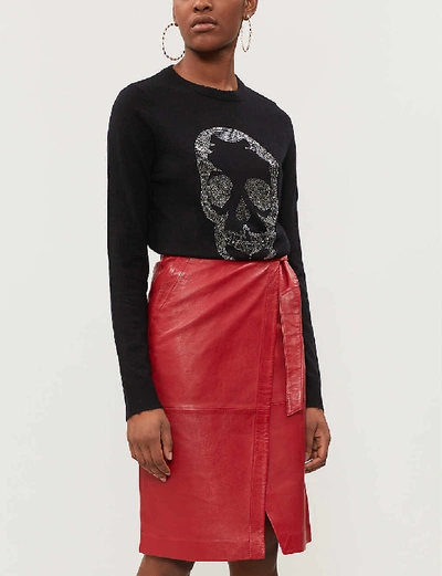 Shop Zadig & Voltaire Miss Bis Knitted Cashmere Jumper In Noir