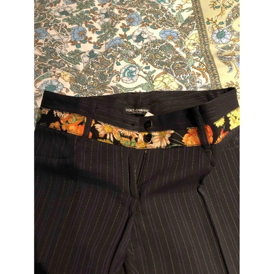 Pre-owned Dolce & Gabbana Straight Pants In Blue