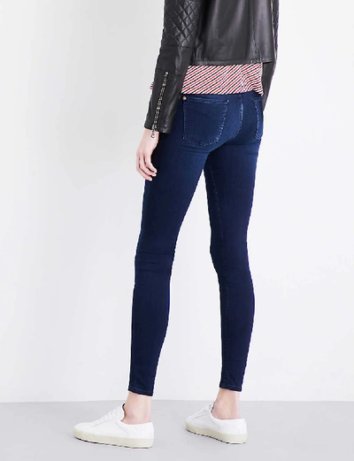 7 For All Mankind Womens Slim Illusion Luxe Slim Illusion Super-skinny High-rise Jeans In Slim Illusion Luxe (blue)