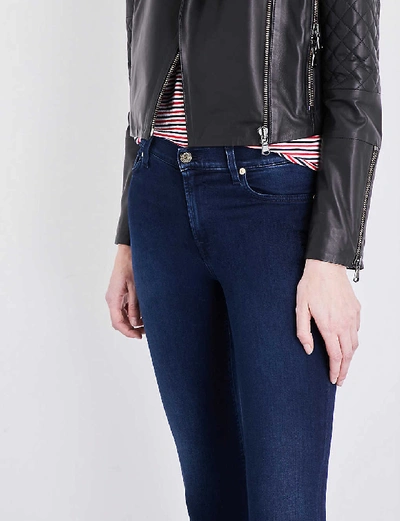 7 For All Mankind Womens Slim Illusion Luxe Slim Illusion Super-skinny High-rise Jeans In Slim Illusion Luxe (blue)