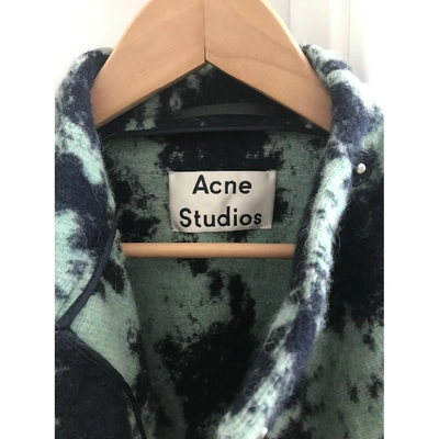 Pre-owned Acne Studios Wool Peacoat In Multicolour