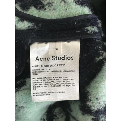 Pre-owned Acne Studios Wool Peacoat In Multicolour
